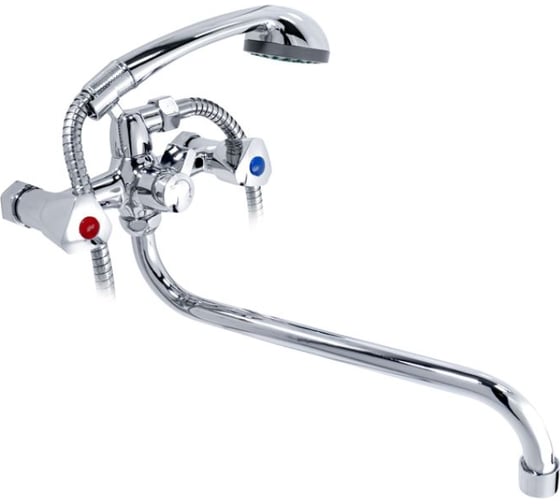 Изображение товара Смеситель для ванны Kranar KВ 1302-30S, 1/2 керамика, хром, излив 300 мм, лейка 1 режим (1/10) 006690