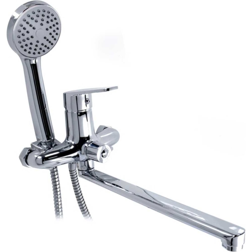 Изображение товара Смеситель для ванны Kranar KB 2122-30L шаровый хром с изливом 300 мм и лейкой 1 режим