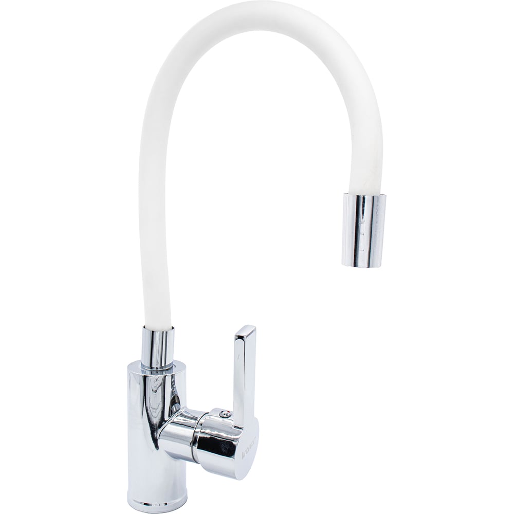 Изображение товара Смеситель для кухни Kranar KC 2626WHITE-N однорычажный белый глянцевый с гибким изливом
