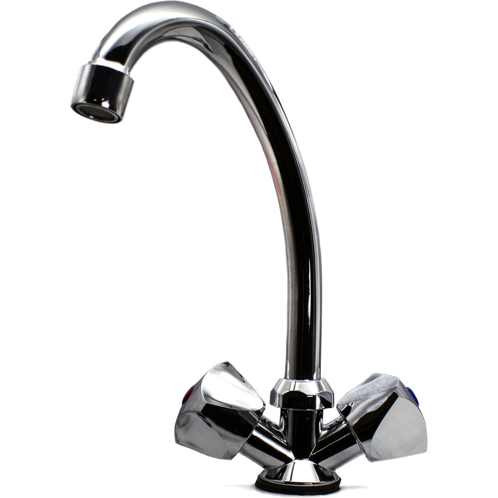 Изображение товара Смеситель для кухни Kranar KС 1707-N двухрычажный хром, G1/2, современный дизайн