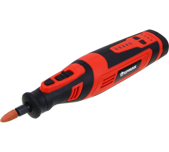 Изображение товара Гравер аккумуляторный ЕРМАК 8В, 2А-Ч, рег.об, набор аксессуаров 126 пр. 620-578