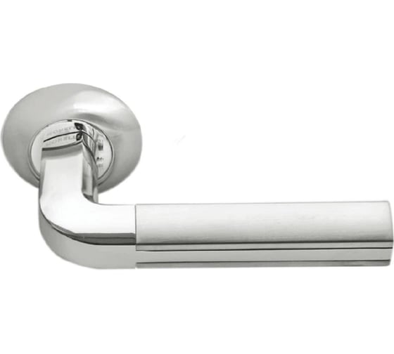 Изображение товара Дверная ручка MORELLI "Мозаика" MH-11 SN/CP, цвет - белый никель/ хром 9008564