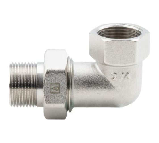 Изображение товара Американка угловая (разъемная муфта, сгон) ALATO ВР-НР, латунь никелированная 3/4 (5/45) 0133-2020