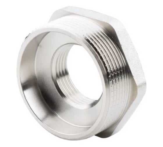 Изображение товара Футорка ALATO НР-ВР 2"x1", латунь никелированная, 0122-5025