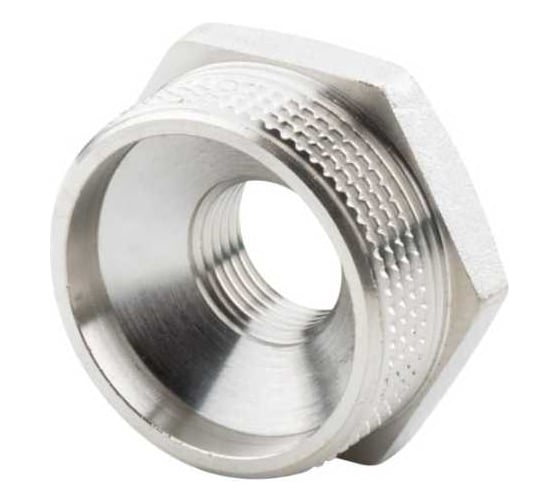 Изображение товара Футорка ALATO НР-ВР 1 1/2"x1/2", латунь никелированная, 0122-4015