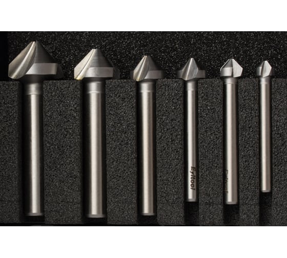 Изображение товара Набор конич. и обрезн. зенкеров Eyltool DIN 335, HSS CBN 6 пред. 14 330