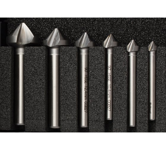 Изображение товара Набор конич. и обрезн. зенкеров Eyltool DIN 335, HSS-E CBN 6 пред. по нерж. 14 320