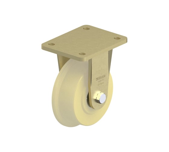 Изображение товара Одноребордные колёса из блочного полиамида "КубаньЛитМаш" со сварной стальной панелью BS-SPKGSPO 125K