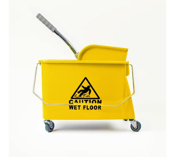 Изображение товара Ведро на колёсах с отжимом ДТТ 20л, жёлтое Н0110-Y