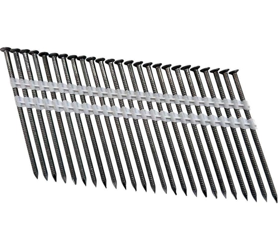 Изображение товара Гвозди реечные для пневмопистолета БелГвоздь 21 градус SN21 2.8x70 мм ершенные, 1500 шт SN21.2870.1500