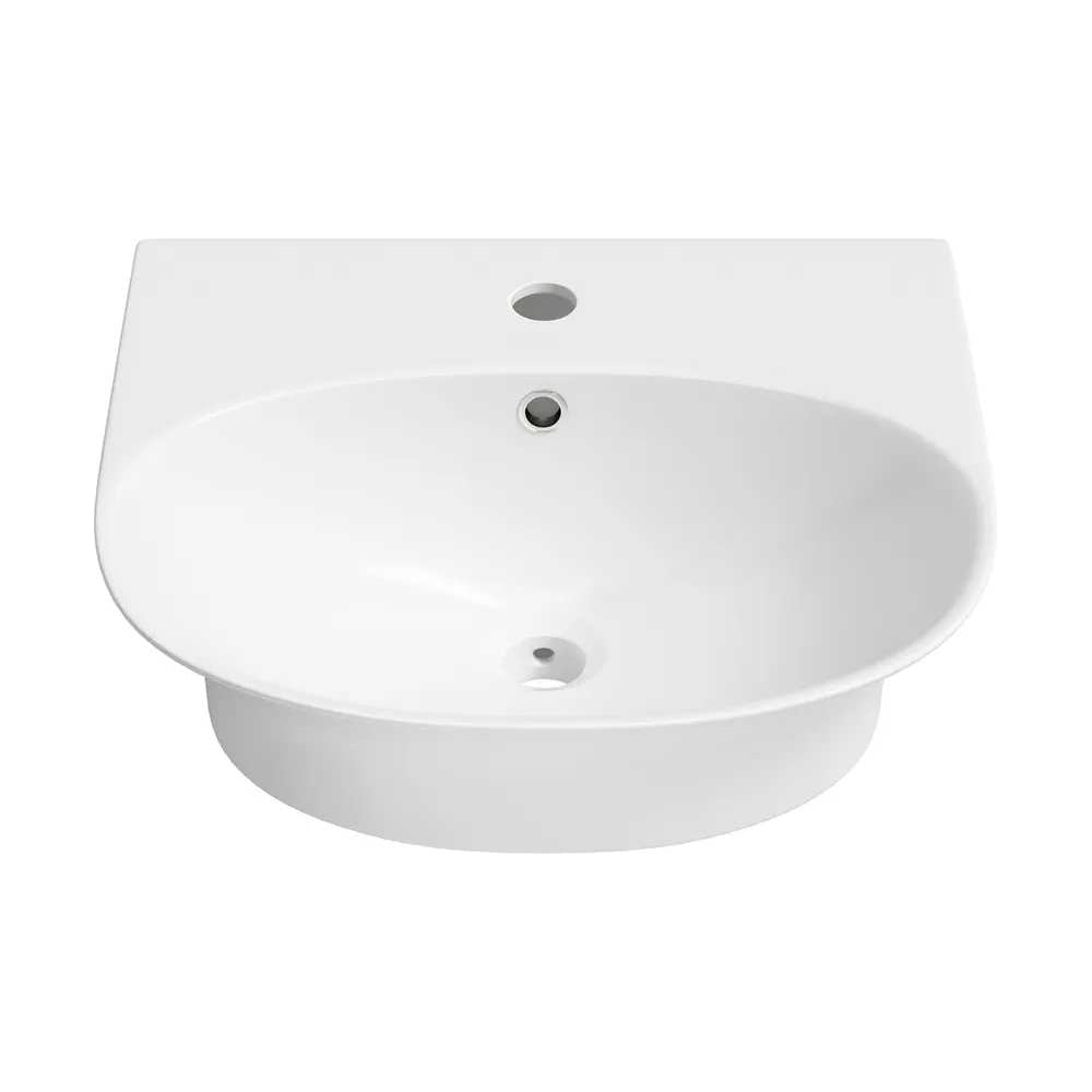 Изображение товара Современная настенная или накладная раковина Lavinia Boho Bathroom Sink 46х41 см белая санфарфор