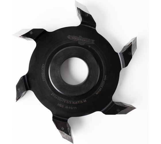 Изображение товара Фреза для сращивания Golden Eagle блочного типа HSS 250x50x41 z6 шип 11,4x3,8 средняя GE TL31721