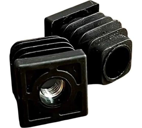 Изображение товара Заглушка для труб 23 Болта с резьбой М10 квадратная 40x40 мм, 4 шт 32-0145ф4