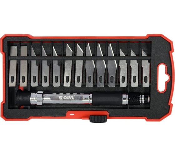 Изображение товара Набор резцов для точных работ YATO 14 предметов, пластиковый кейс YT-75140