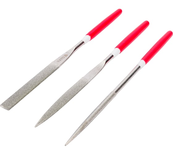 Изображение товара Алмазные надфили в наборе YATO 5x180x70мм, 3пр YT-6155