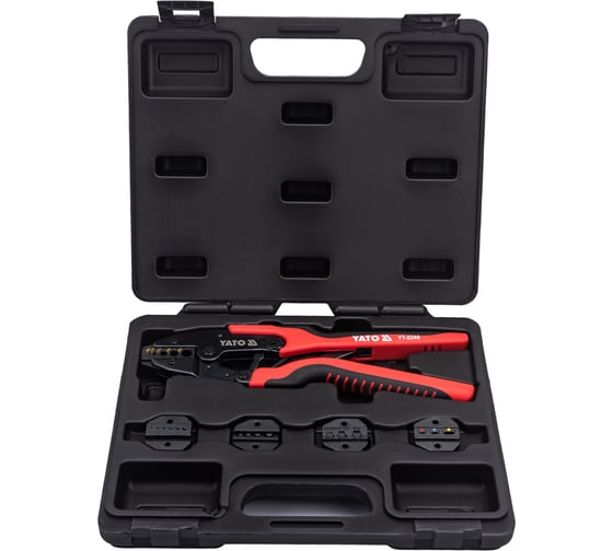 Изображение товара Пассатижи для обжима и зачистки проводов в наборе YATO 6 предметов (пластиковый кейс) YT-2245