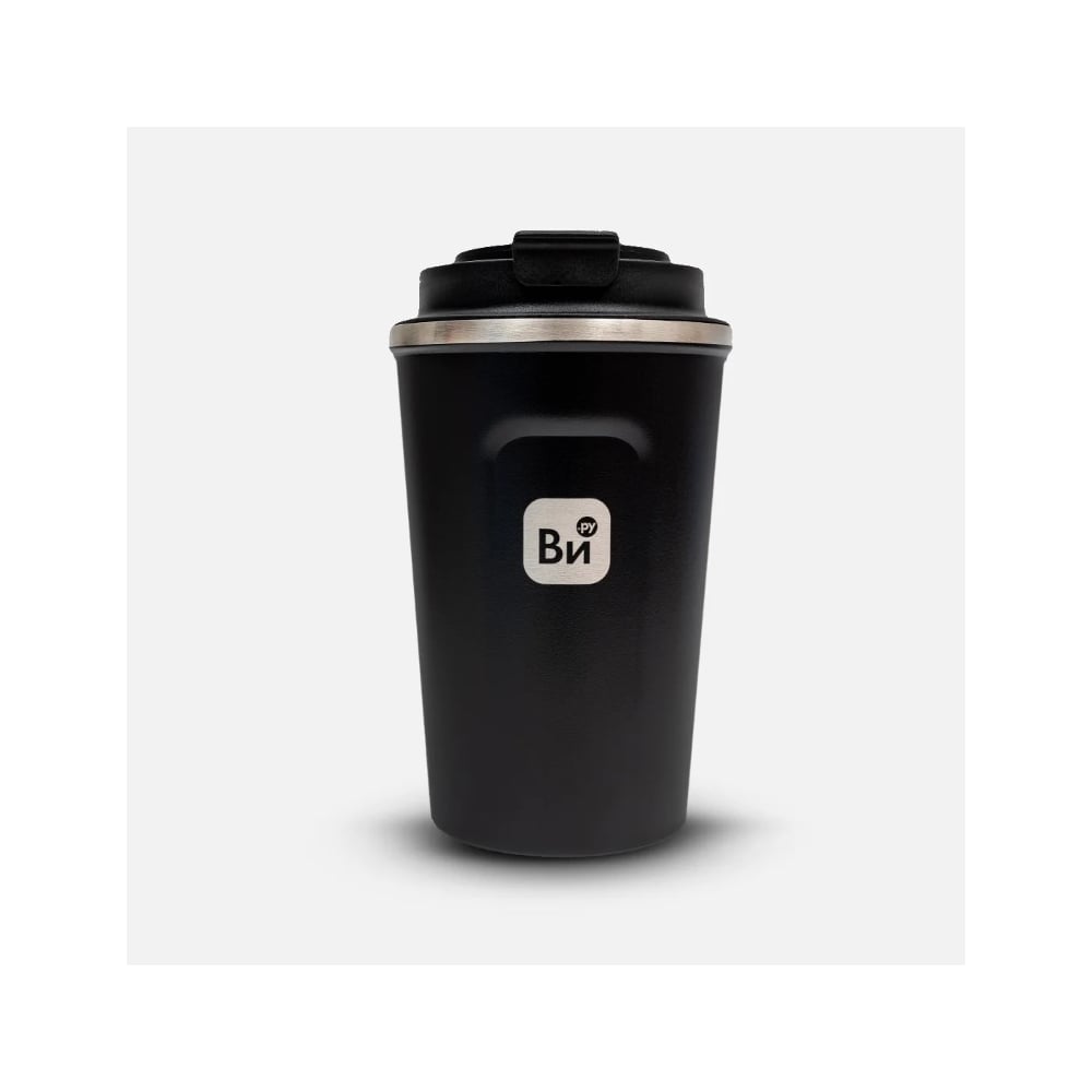 Изображение товара Термокружка ВИ Moon 24 для детей и взрослых вакуумная с трубочкой черная