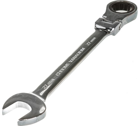 Изображение товара Комбинированный трещоточный ключ МастерАлмаз с гибкой головкой, 180 град, 27 мм 10502928