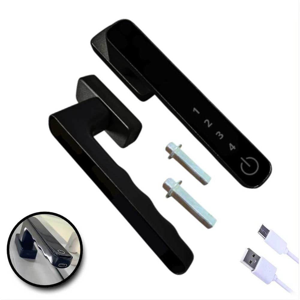 Изображение товара Электронная ручка Метизик черная замок электрический сенсорное управление