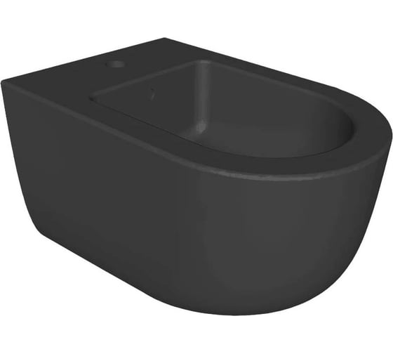 Изображение товара Биде подвесное Hatria FUTURA с 1 отверстием для смесителя, 35.5x53 см, цвет черный матовый A0Y9B802