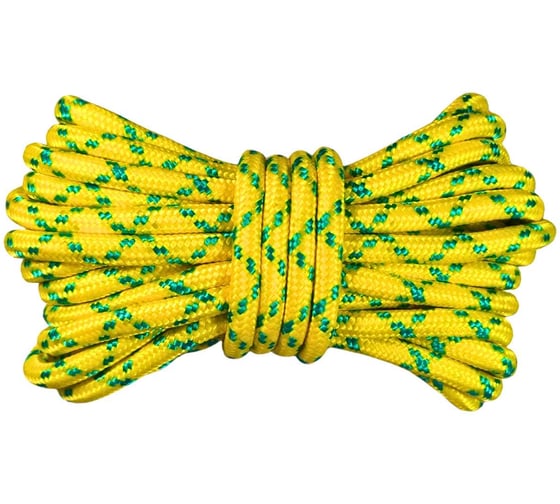 Изображение товара Шнур плетеный ООО Оптхозторг полипропиленовый, 10 мм, 30 м, желтый 110530