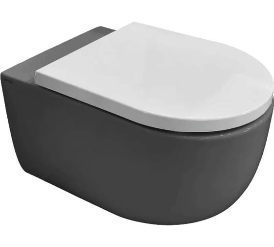 Изображение товара Унитаз подв. безободковый Hatria FUTURA слив Vortex без сиденья, антрацит A0Y9BA08