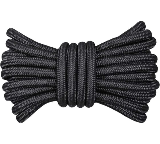 Изображение товара Шнур плетеный ООО Оптхозторг полипропиленовый, 10 мм, 30 м, черный 110130