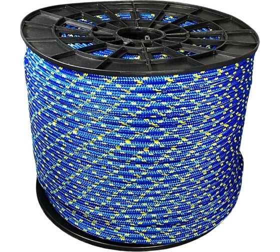 Изображение товара Шнур плетеный ООО Оптхозторг полипропиленовый, 10 мм, 200 м, синий 1104200