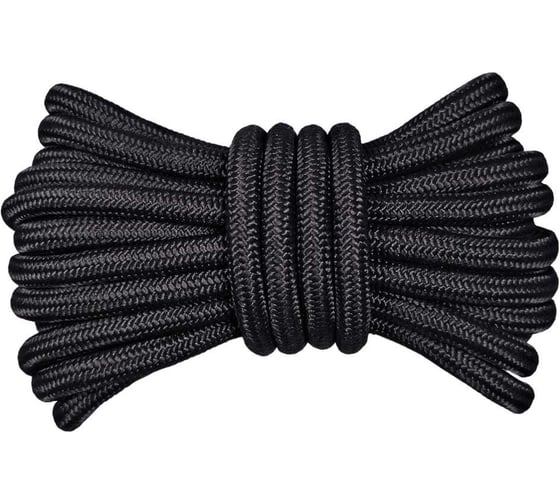 Изображение товара Шнур плетеный ООО Оптхозторг полипропиленовый, 12 мм, 30 м, черный 112130