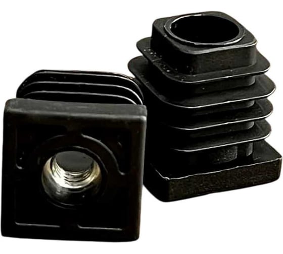 Изображение товара Заглушка для труб 23 БОЛТА с резьбой М8, квадратная, 30x30 мм, 10 шт., 32-0120ф10