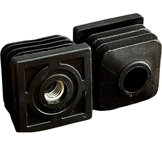 Изображение товара Заглушка для труб 23 БОЛТА с резьбой М8, квадратная, 40x40 мм, 4 шт., 32-0140ф4