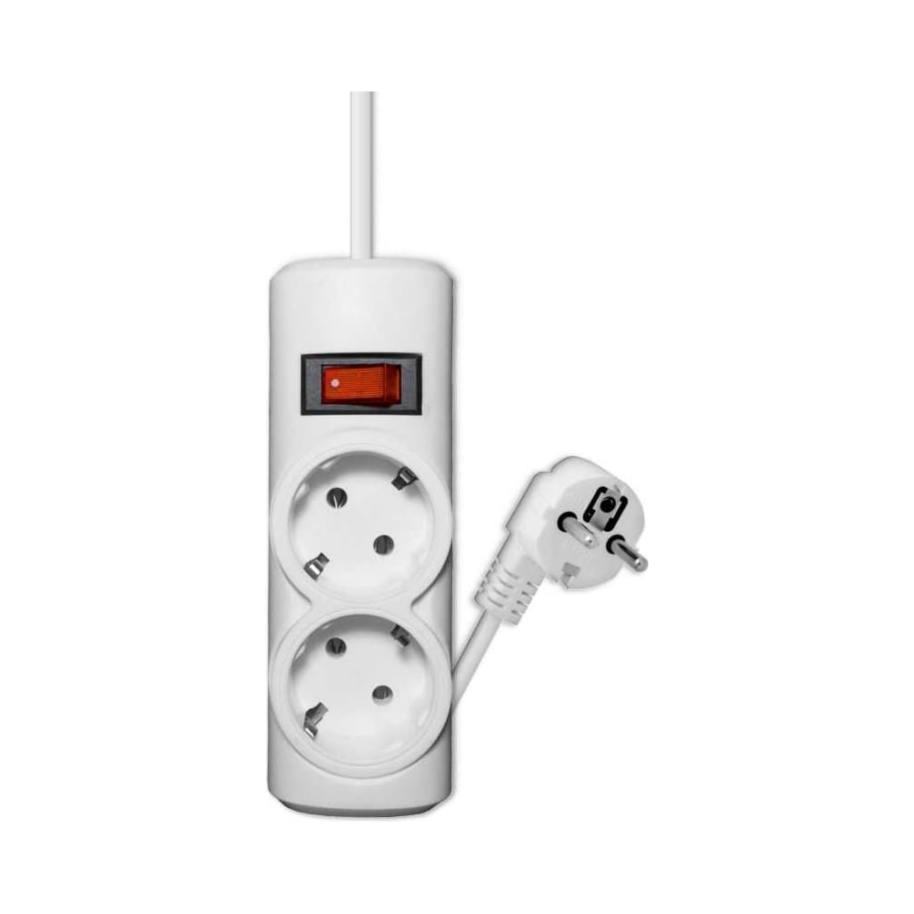 Изображение товара Сетевой фильтр PROGIX 2 розетки, 5 метров, белый, 3x1.5 PG242