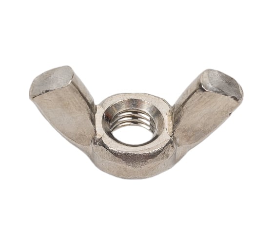 Изображение товара Барашковая гайка КРЕП-КОМП американский тип, нержавейка, DIN 315, А2, М6, 25 шт. гбна6мф