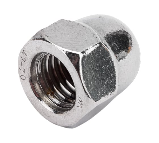 Изображение товара Колпачковая гайка КРЕП-КОМП нержавейка, DIN 1587, А2, М12 100 шт. гкн12