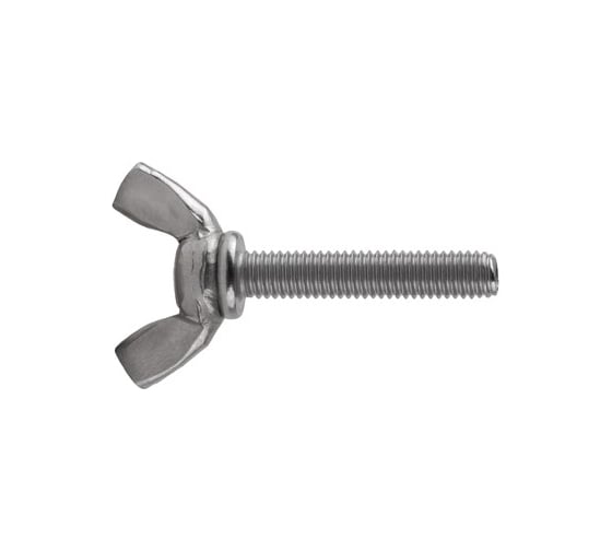 Изображение товара Винт-барашек КРЕП-КОМП американский тип, нержавейка, DIN 316, А2, 10х60 25 шт. вб1060