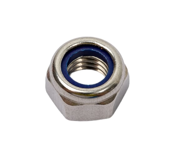 Изображение товара Гайка с контрящим кольцом КРЕП-КОМП нержавейка, DIN 985, А2, М8 50 шт. гсн8мф