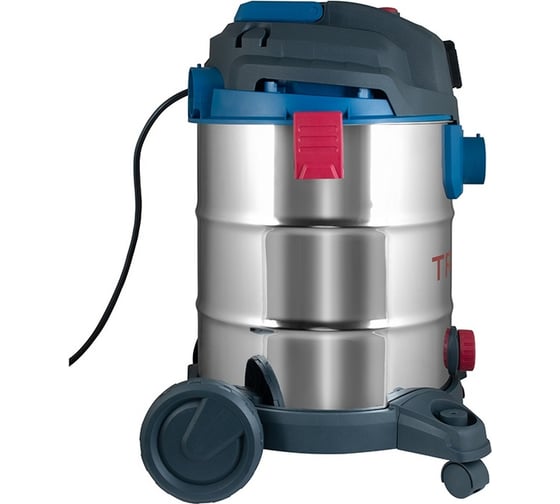 Изображение товара Строительный пылесос ТРИГГЕР 20701 сетевой 1400Вт, н/ж бак=30л, Lкабеля=5м, розетка тов-220314