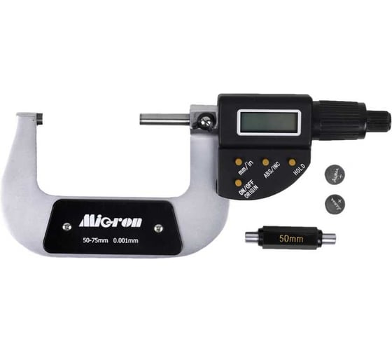 Изображение товара Микрометр Micron МКЦ- 75 0.001, электрический, 4-кнопочный, IP54, ГРСИ 77991-20 637956