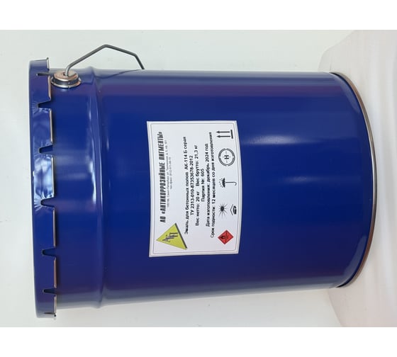 Изображение товара Разметочная эмаль для бетонных полов АО Антикоррозийные пигменты АК-114Б серая 20 кг 06114Б20