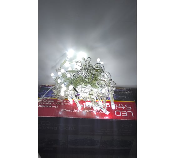 Изображение товара Светодиодная гирлянда GLQ, 48 диодов, длина 5 м, белый кабель GLQ -101T-5M-48-W