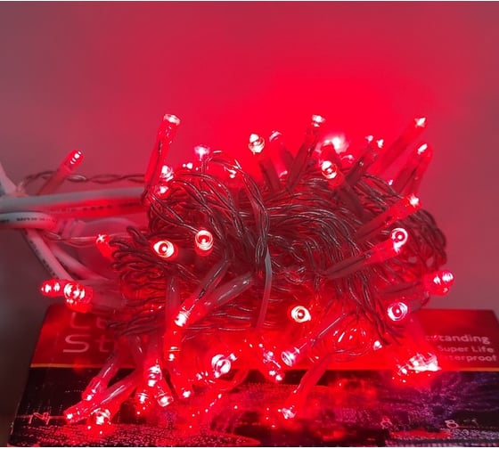 Изображение товара Светодиодная гирлянда GLQ, 100 диодов, длина 10 м, белый кабель GLQ -101T-10M-100-R