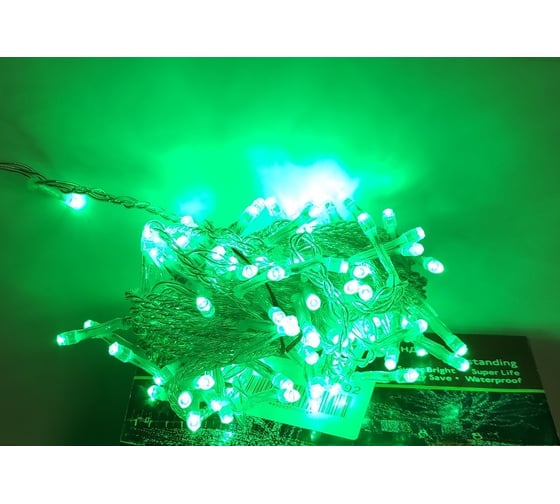 Изображение товара Светодиодная гирлянда GLQ, 100 диодов, длина 10 м, белый кабель GLQ -101T-10M-100-G