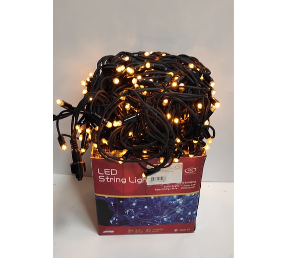 Изображение товара Светодиодная уличная гирлянда GLQ, 200 диодов, длина 15 м, черный кабель GLQ -101R-15M-200-Y