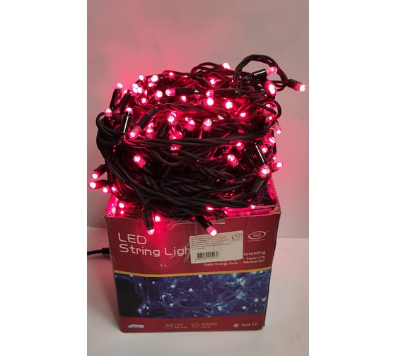 Изображение товара Светодиодная уличная гирлянда GLQ, 200 диодов, длина 15 м, черный кабель GLQ -101R-15M-200-R