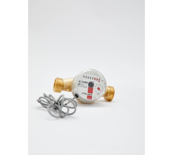 Изображение товара Счетчик горячей воды ITELMA Ду=20мм, L=130мм, Qном=2,5 м3/ч, импульсный выход ГЕРКОН, вес импульса =1 л WFW24.E130-3-B-L-01-IP54