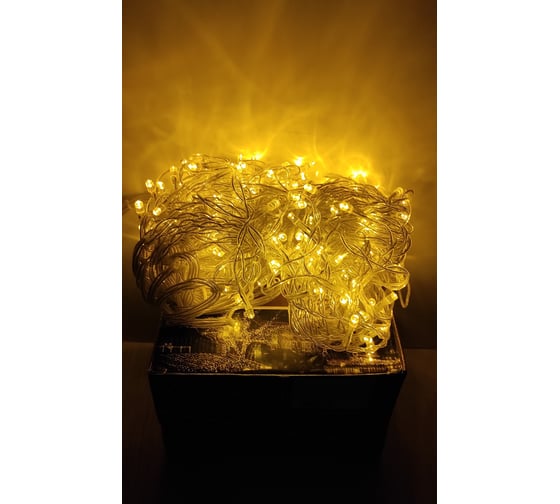 Изображение товара Светодиодная сосулька GLQ, 216 диодов, длина 6 м, белый кабель 2 мм GLQ -301-6M-216-Y