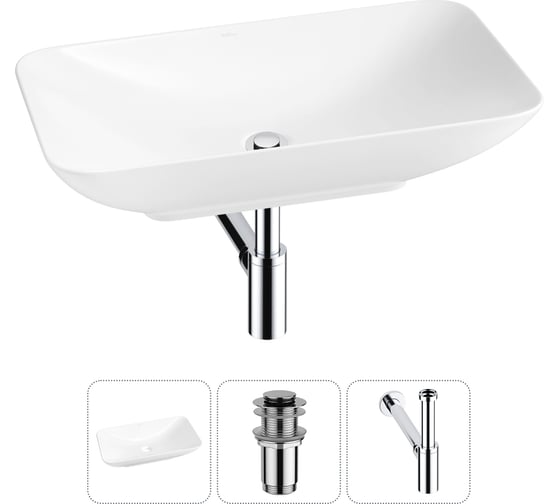 Изображение товара Набор Wellsee 3 в 1 Demure накладная раковина 60x36 см 20214587R