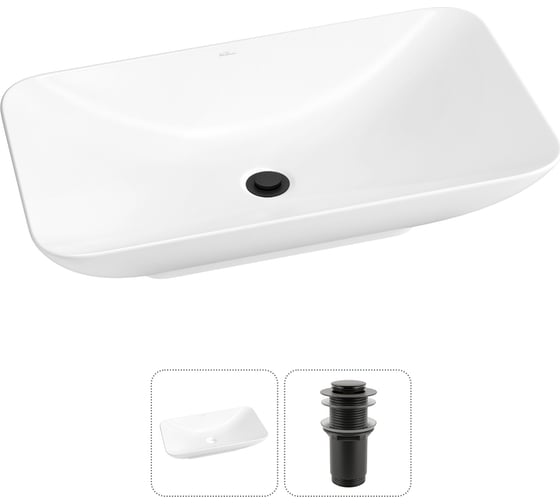 Изображение товара Набор Wellsee 2 в 1 Demure накладная раковина 60x36 см 20214584R