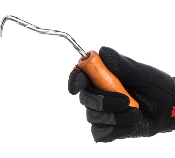 Изображение товара Крюк для вязки арматуры vertextools деревянная ручка 1807