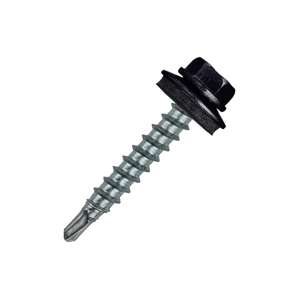 Изображение товара Кровельный саморез Rizzel 4,8x70 RAL 9005 100 шт сверло №1